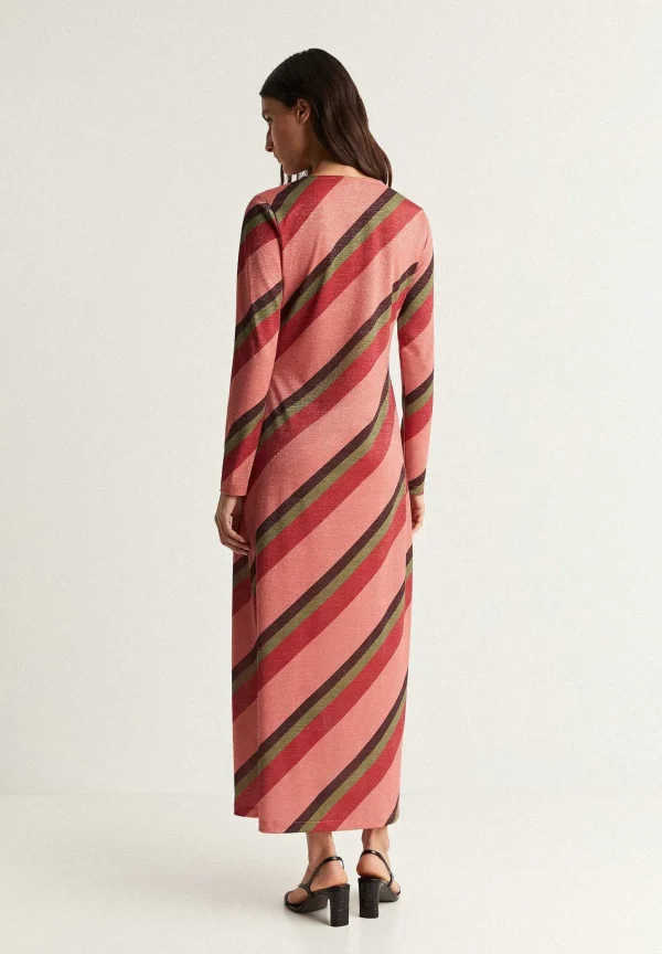 Store Scalpers Vestido Lurex Rayas Contraste