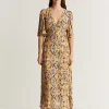 Sale Scalpers Vestido Midi Abertura Espalda