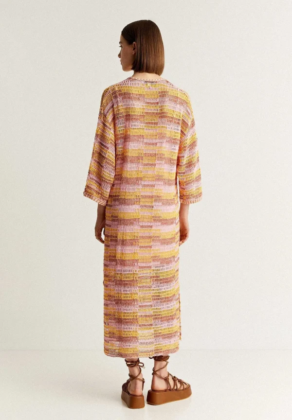 Best Scalpers Vestido Midi Crochet Multicolor