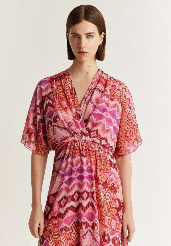 Shop Scalpers Vestido Midi Etnico
