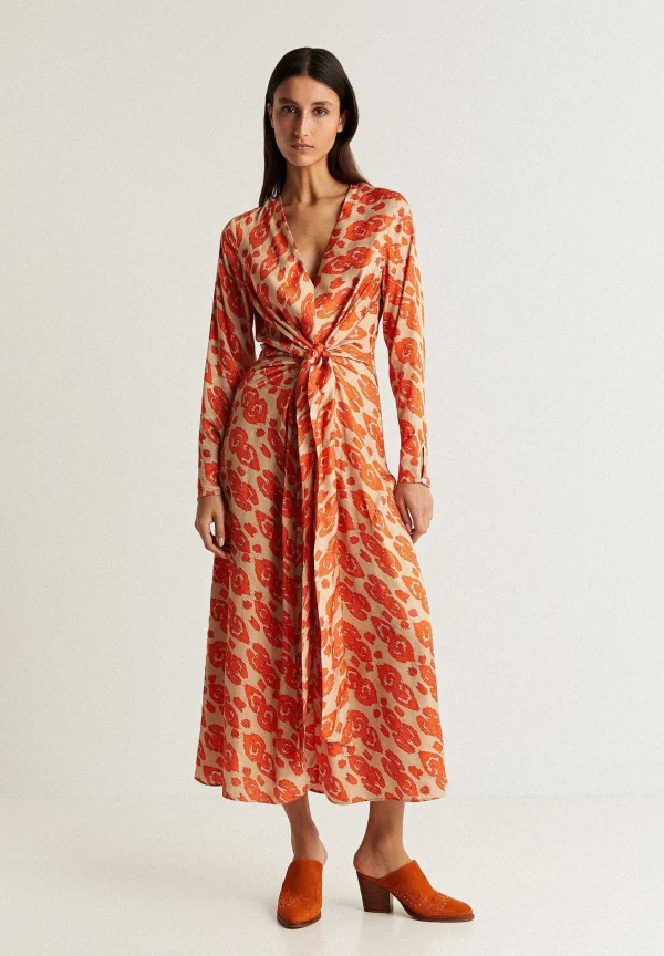 Cheap Scalpers Vestido Midi Etnico Nudo