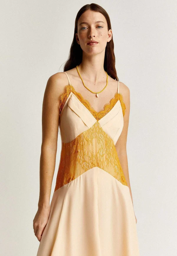 Flash Sale Scalpers Vestido Midi Lencero Saten