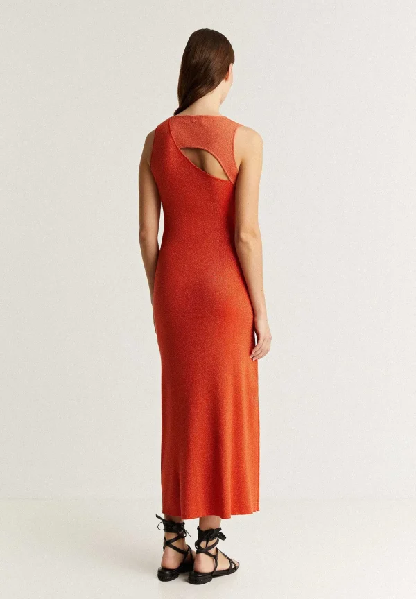 Shop Scalpers Vestido Midi Punto Lurex